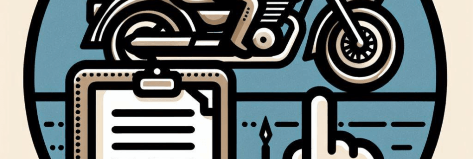 Symbol für einen Blogbeitrag über die rechtliche Seite von Motorradsitzen Polstern und Betriebserlaubnis