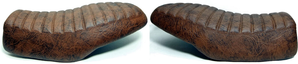 BMW R 100 R Mystic Sitzbank komplett Neubezug in Used-Look, Quersteppung doppelte Ziernaht Gleichfarbig, Komfort/Aktivmatte + zusätzliche Aufpolsterung um 6 cm ( zur durchgängigen Sitzbank )