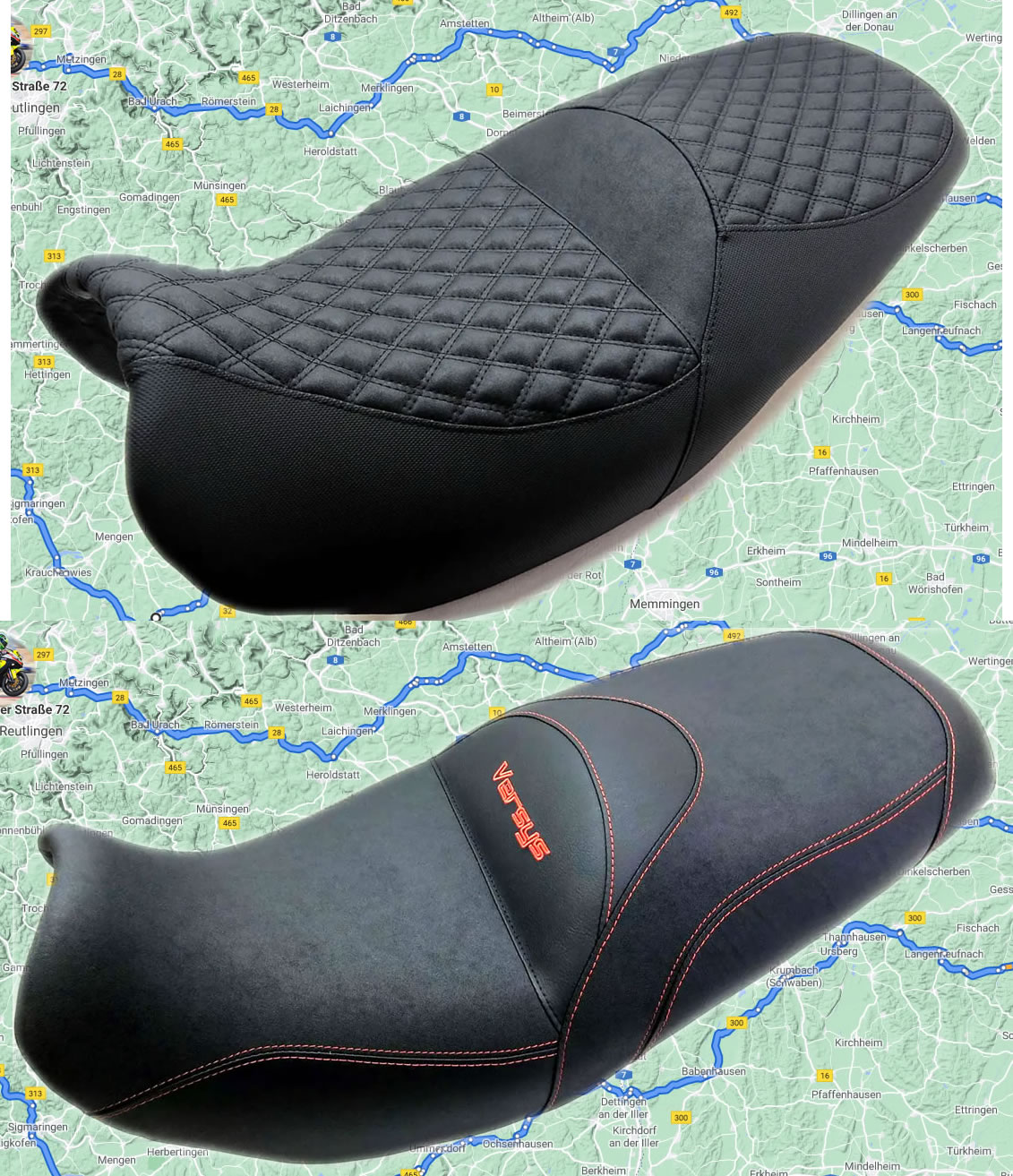 Neue Sitzbankpolsterungen Kawasaki Versys