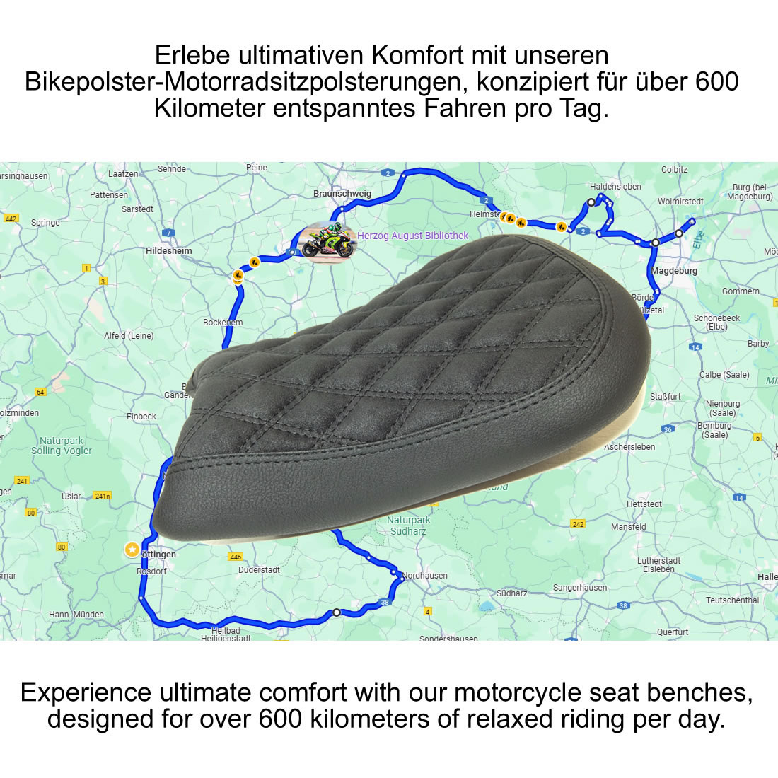 Ausgelegt bis 600km täglich fahren