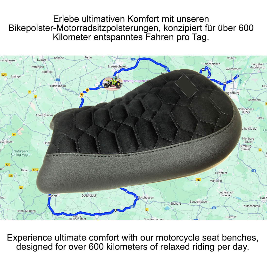 BMW M1000R/RR Solositz mit neuem Polster und Bezug im Bikepolsterershop