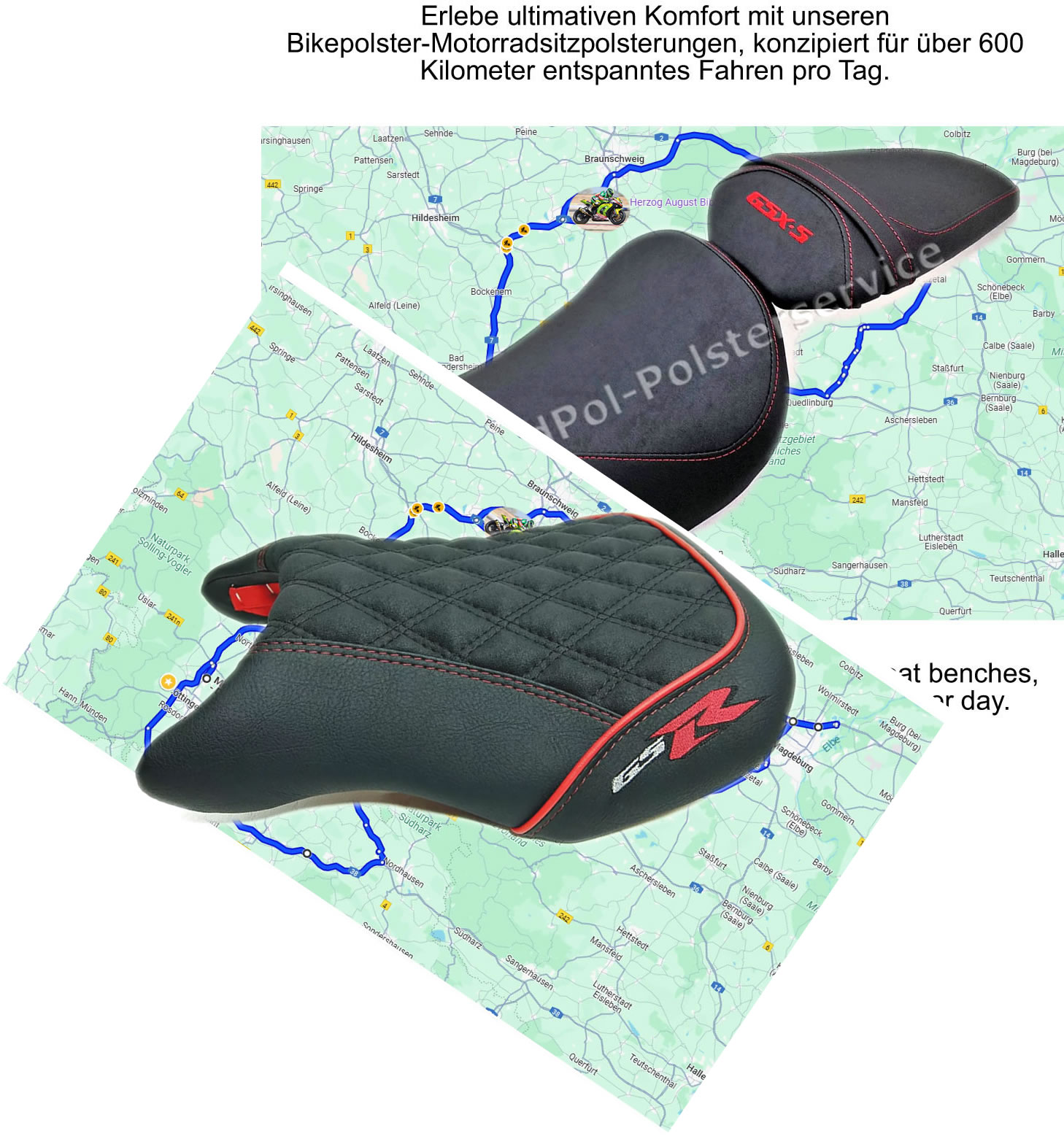 2x Suzuki Sitzbank Neupolsterungen