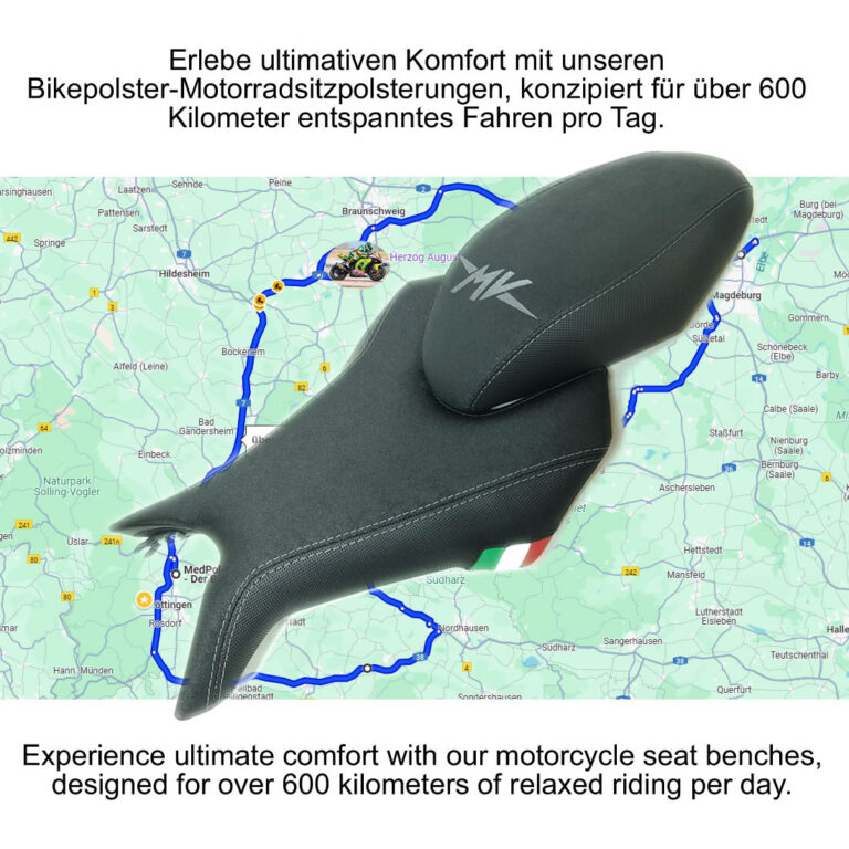 MV Agusta "Brutale 800 RR": Antirutsch, Nubuk, Ziernaht ➔ Motorrad-Sitzbank *NEU* beziehen/polstern