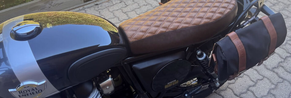 Royal Enfield Interceptor 650 – Sitzbank Coffee mit Rautensteppung (Einsendung)